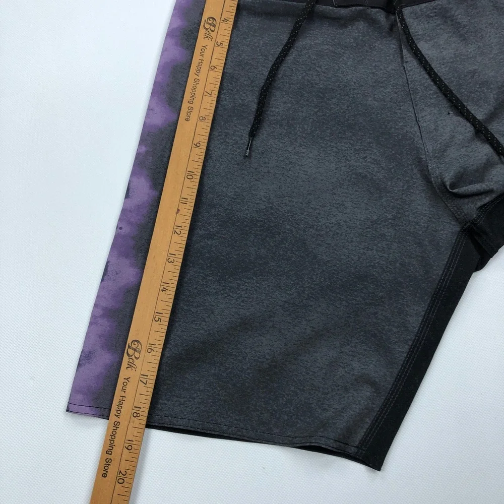 Billabong Mens D Bah Airlite Board Shorts 31 Purple Grey Tie Dye Swim Trunks